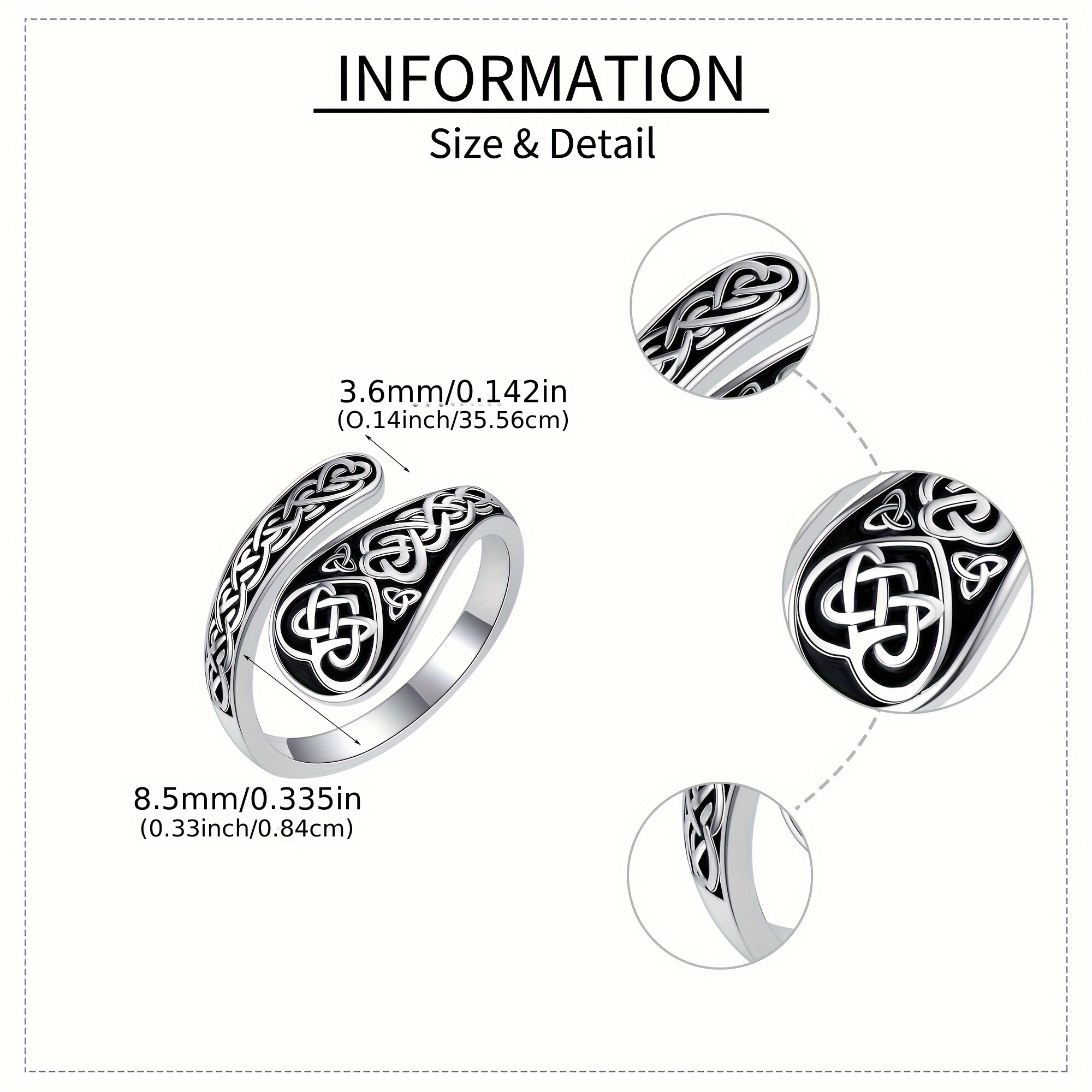 Women's S925 Silver Vintage Celtic Knot Spoon Ring